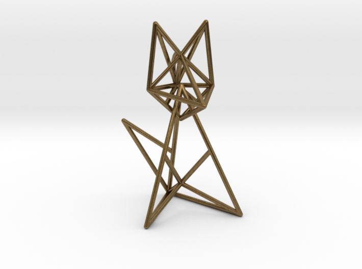 Wireframe fox 3d printed 