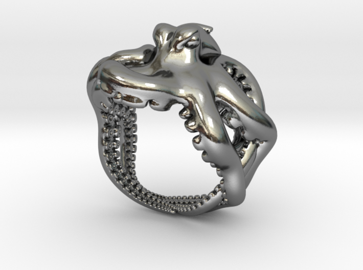 Octopus Ring2 19mm 3d printed