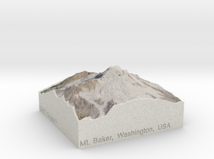 Mt. Baker, Washington, USA, 1:100000 Explorer 3d printed 