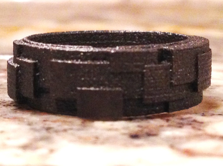 Block Ring 3d printed