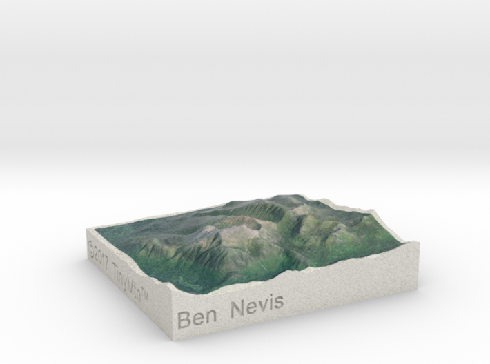 Ben Nevis, Scotland, UK, 1:250000 3d printed 