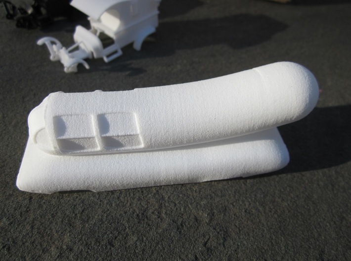 HO Hot Dog Truck Slot Car Body 3d printed Shown in White Strong &amp; Flexible nylon