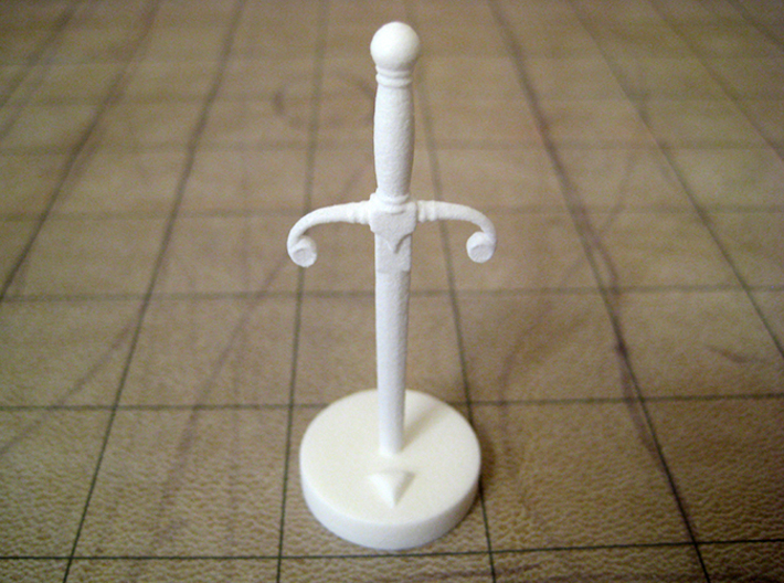 Role Playing Counter: Dagger 3d printed Dagger in Strong & Flexible Plastic (Polished White)