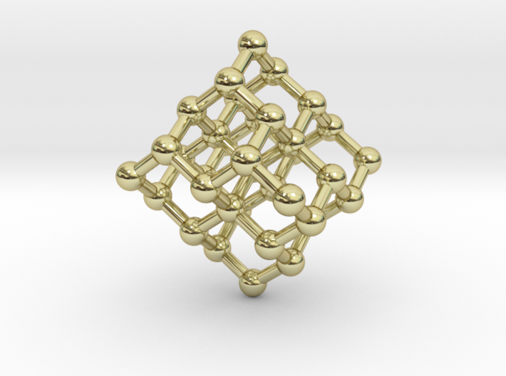 Diamond Molecule Necklace 3d printed 