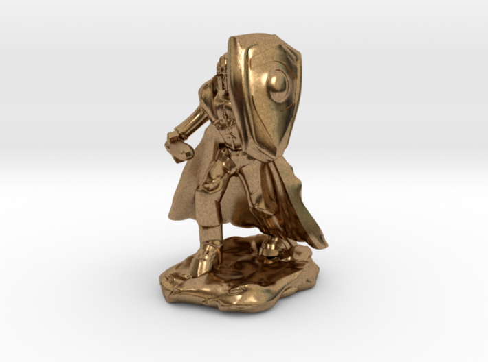Human Paladin in Plate with Sword and Shield 3d printed