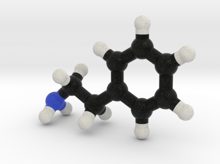 Love / Valentine Molecule: Phenylethylamine 2-PEA 3d printed