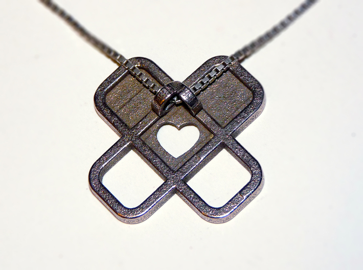 Heart Name Pendant 3d printed heart pendant2