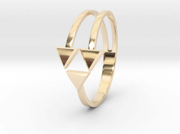 Ring of Triforce 3d printed 