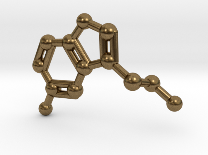 Serotonin Molecule Keychain 3d printed