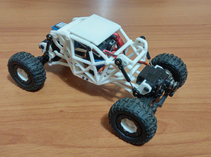 R1 Rock Buggy Chassis for Losi Micro Rock Crawler 3d printed Example of assembly