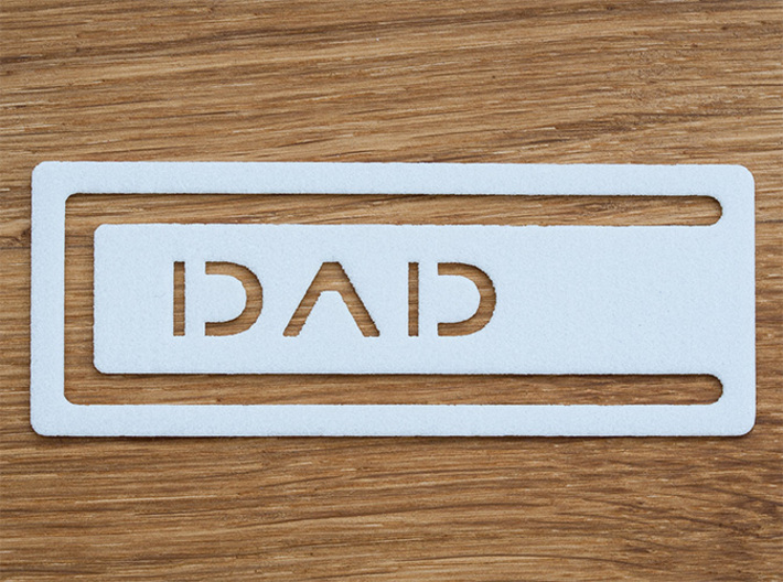 Bookmark Dad 3d printed