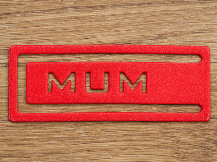 Bookmark Mum 3d printed 