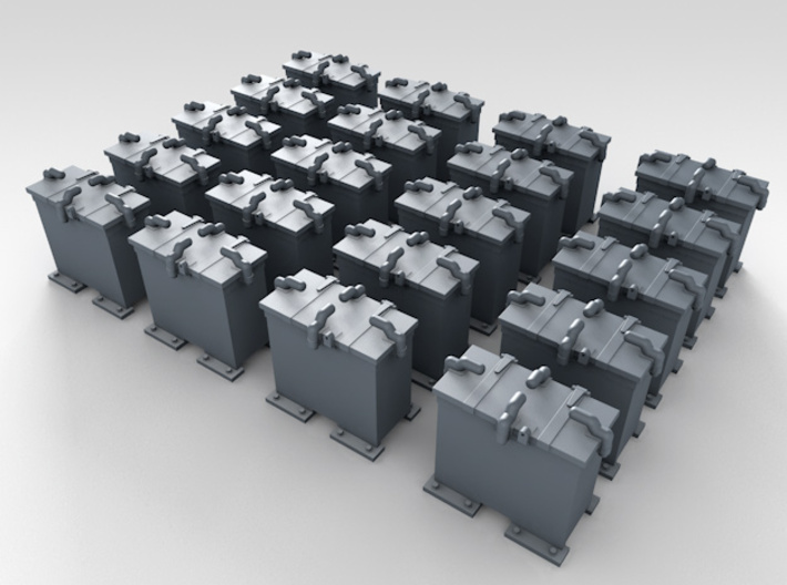 1/144 Scale 20mm Oerlikon Ready Use Lockers x20 3d printed 3d render showing product detail