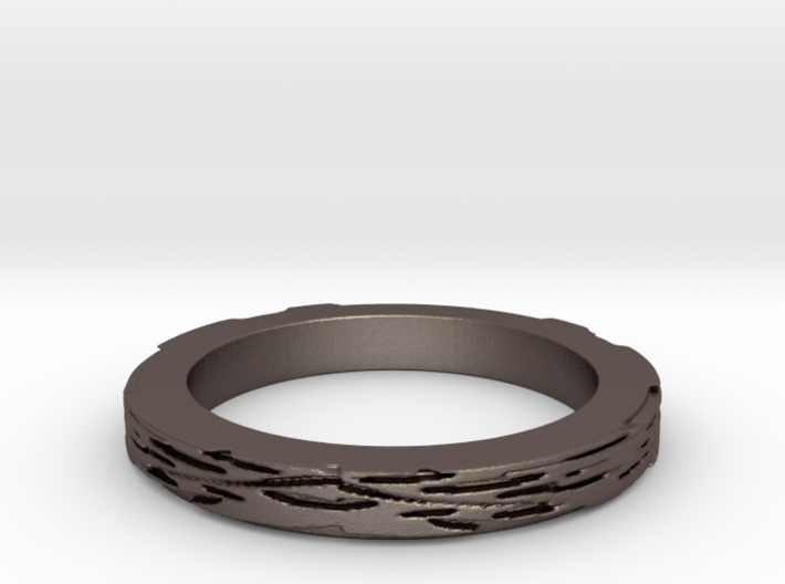 cheese leaves 3mmH Ring Size 8 3d printed