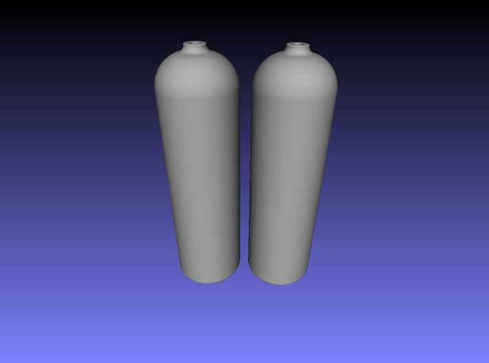 1/6 Scale Scuba diving tanks-set of two.80 cuft  3d printed 
