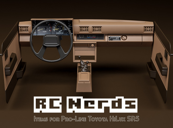RCN021 Middle console car panel with stick shifts  3d printed 