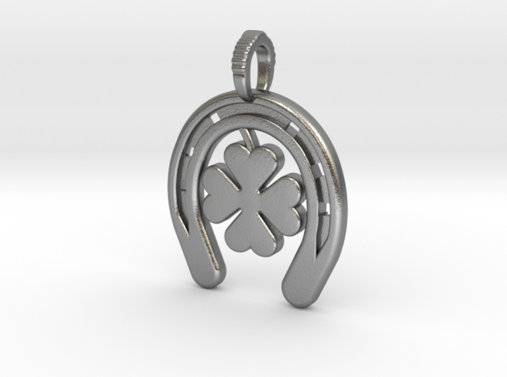 Horse Shoe With Luck Charm 3d printed