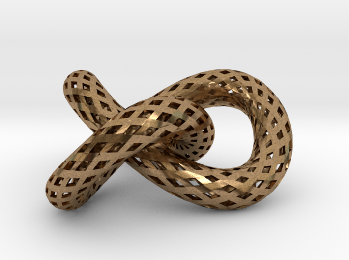 Trefoil knot, strips 3d printed
