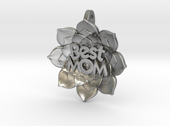 Mother's Day - Flower Pendant #BestMom 3d printed