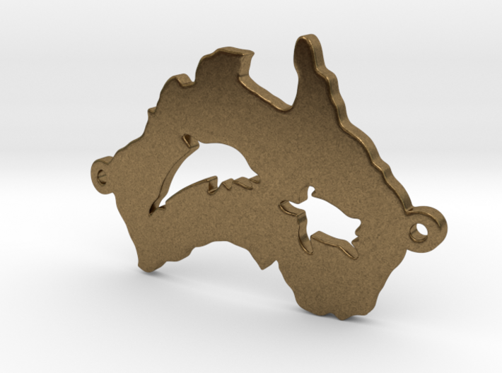 Australia charm curved 3d printed