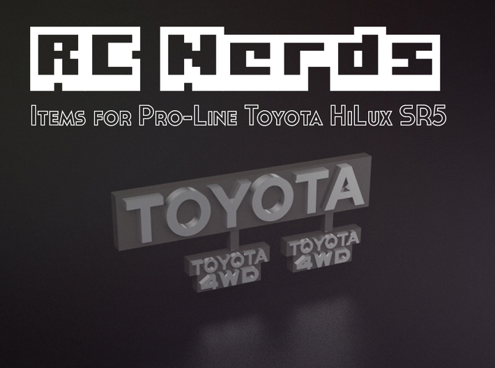 RCN014 Emblems for Pro-Line Toyota SR5 3d printed