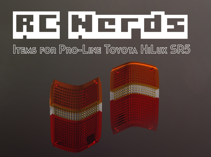 RCN016 Rear lights lenses for Pro-Line Toyota SR5 3d printed