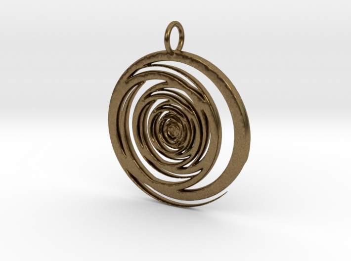 Abstract Vortex Swirl Pendant Charm 3d printed