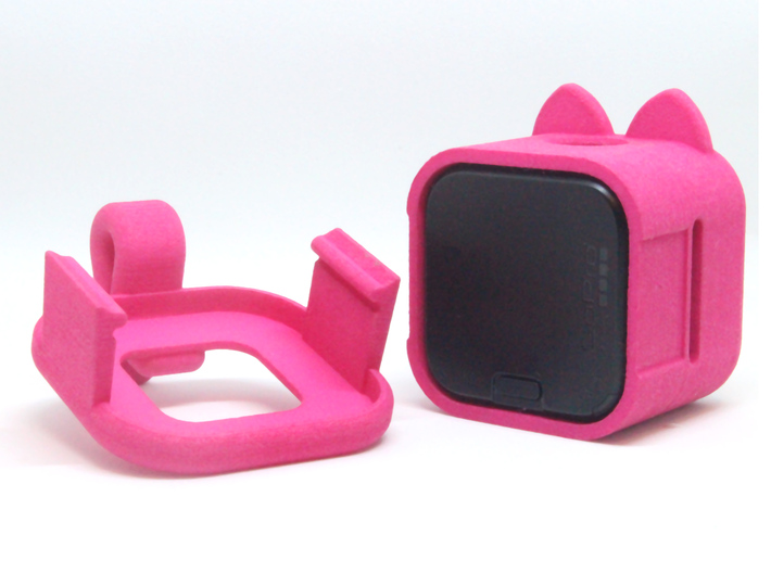 Kitty Cam - Gopro Mount for Pets 3d printed A dettachable lid helps to take the camera out