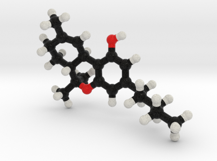 THC Molecule Model, scientific. 3 Sizes. 3d printed