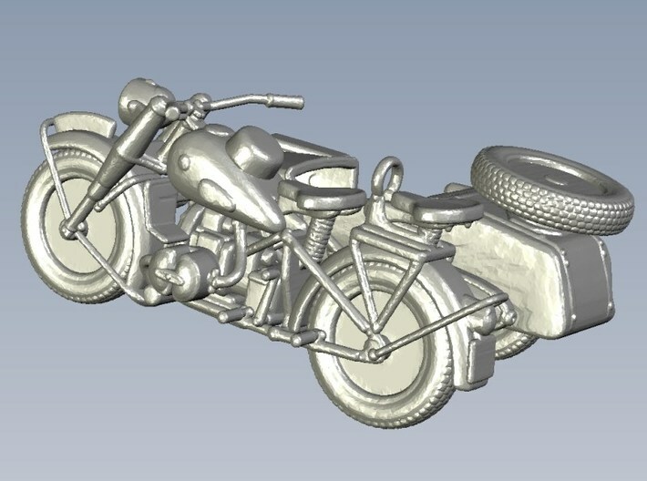 1/87 scale WWII Wehrmacht R75 motorcycle x 1 3d printed 