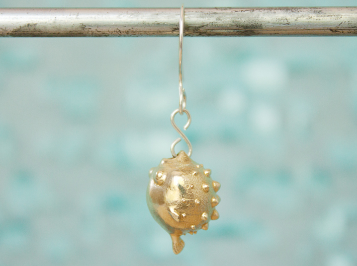 Blowfish Earrings  3d printed 