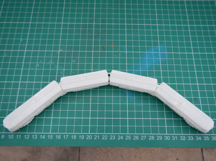 CNSM Electroliner 3d printed View to show radius of model on curve.