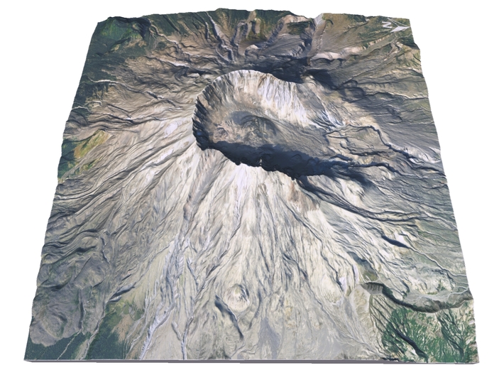 Mount St. Helens Map: 6&quot; 3d printed