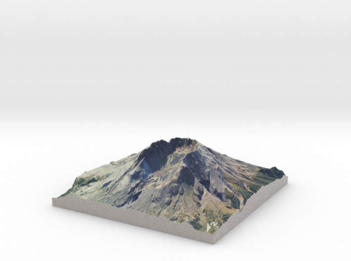 Mount St. Helens Map: 6" 3d printed 