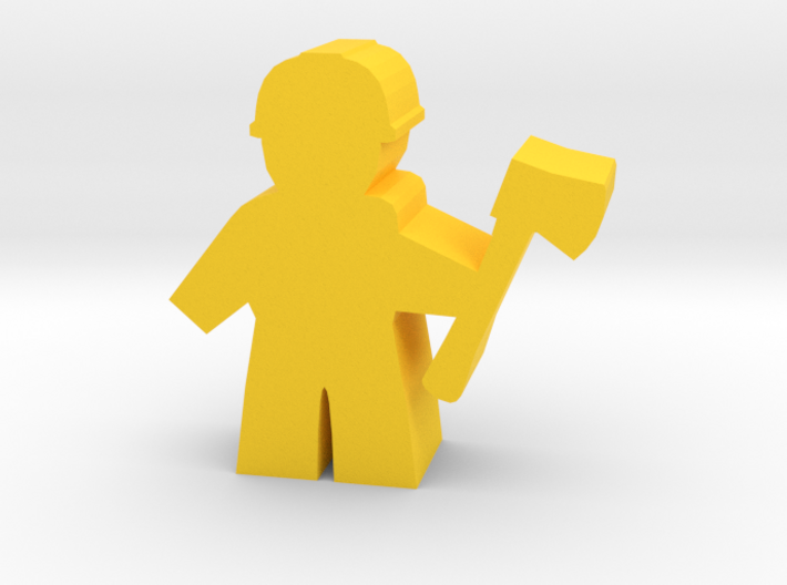 Game Piece, City Worker with axe 3d printed