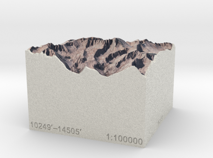 Mt. Whitney, California, 1:100000 Explorer 3d printed 