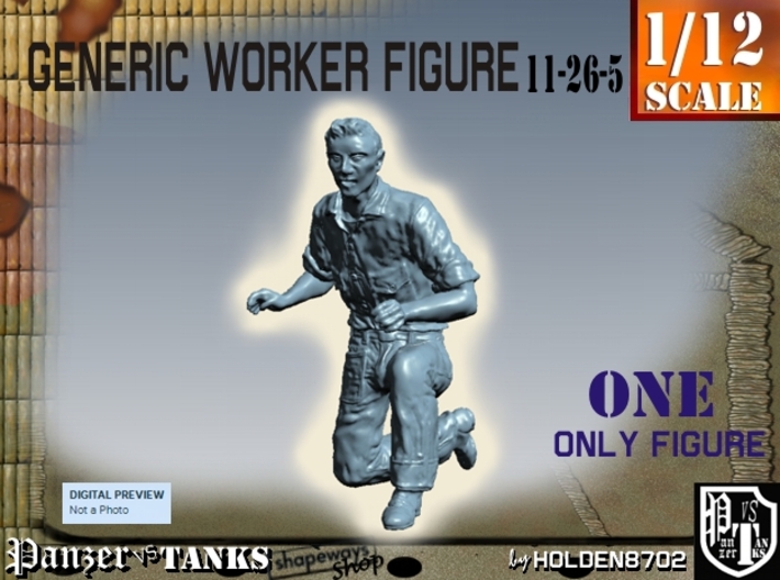 1-12 Generic Worker Figure 11-26-5 3d printed