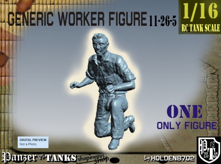 1-16 Generic Worker Figure 11-26-5 3d printed