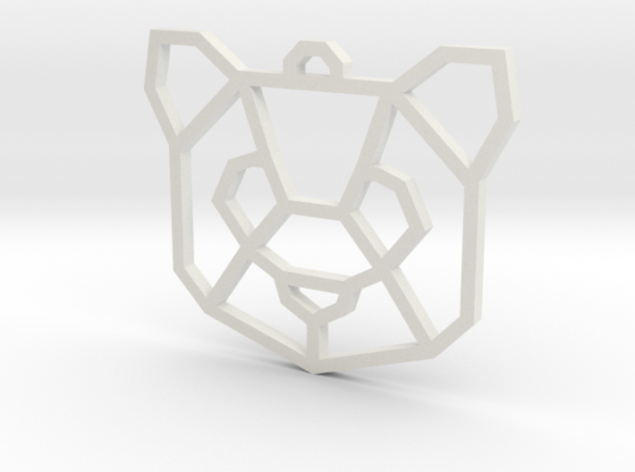 Geometric Panda Pendant 3d printed