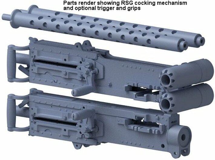 .50 Cal. 32nd AC L/R Feeds, RSG, Grips, Triggers 3d printed 