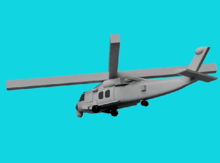 1/1800　Aircraft set for Nimitz class 3d printed MH-60S Knighthawk. Computer software render.The actual model is not full color.