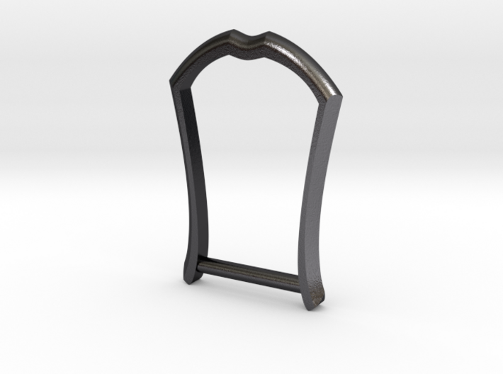 1.25&quot; strap Long Buckle Frame, Accented - STEEL 3d printed