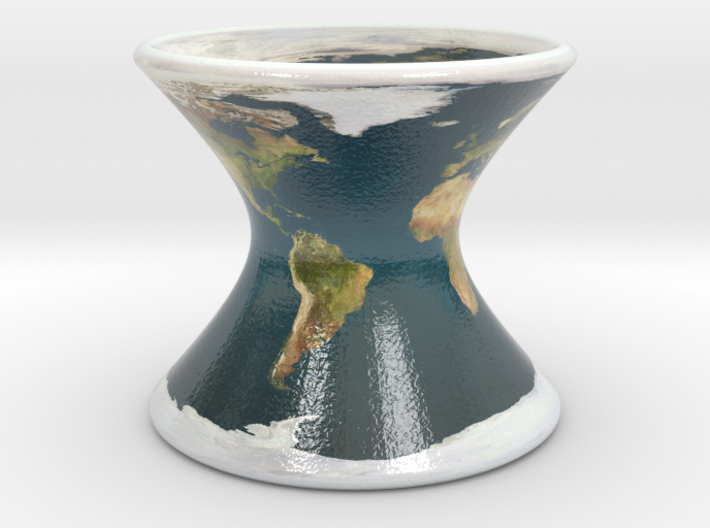 Earth on a Hyperboloid 3d printed
