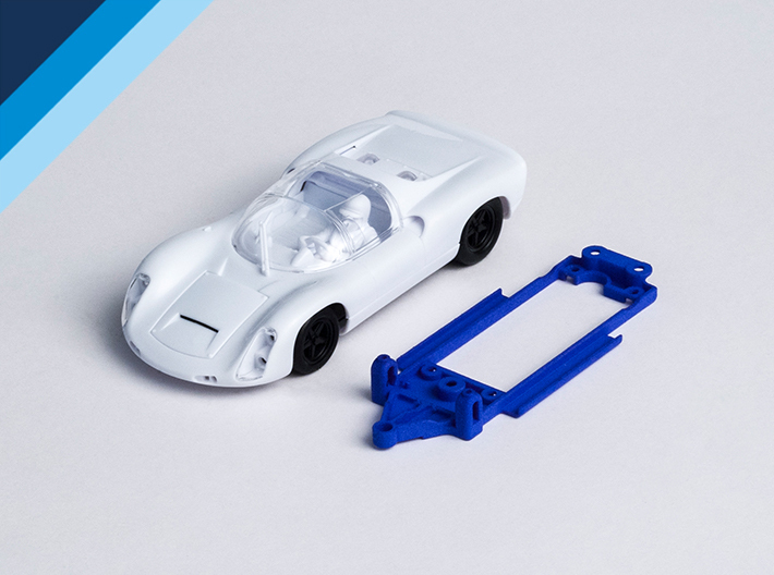 1/32 MRRC Porsche 910 Chassis for Slot.it pod 3d printed Chassis compatible with MRRC Porsche 910 body (not included)