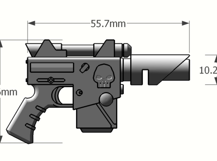 1:6 Scale Imperial Sci-Fi Pistol 3d printed 
