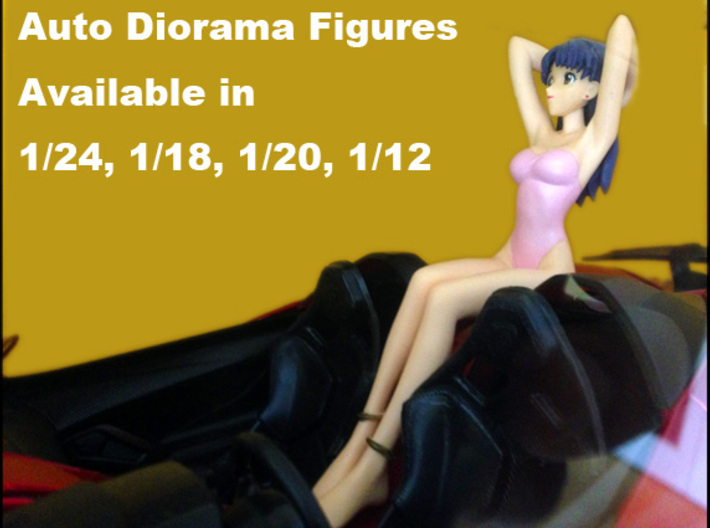 1/18 Sexy Sitting Lady Figure for Auto Diorama 3d printed 