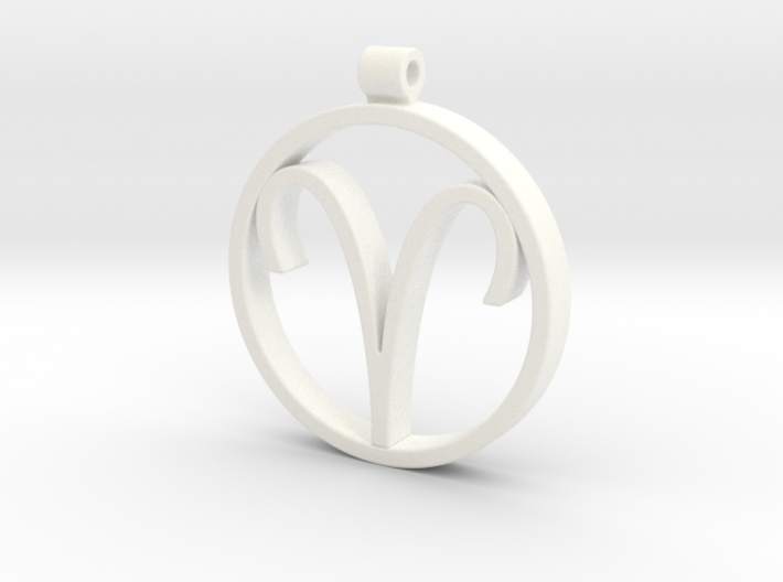 Aries Zodiac Sign Pendant 3d printed