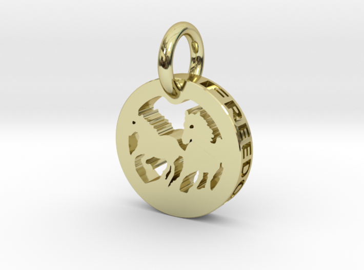FREEDOM (precious metal pendant) 3d printed