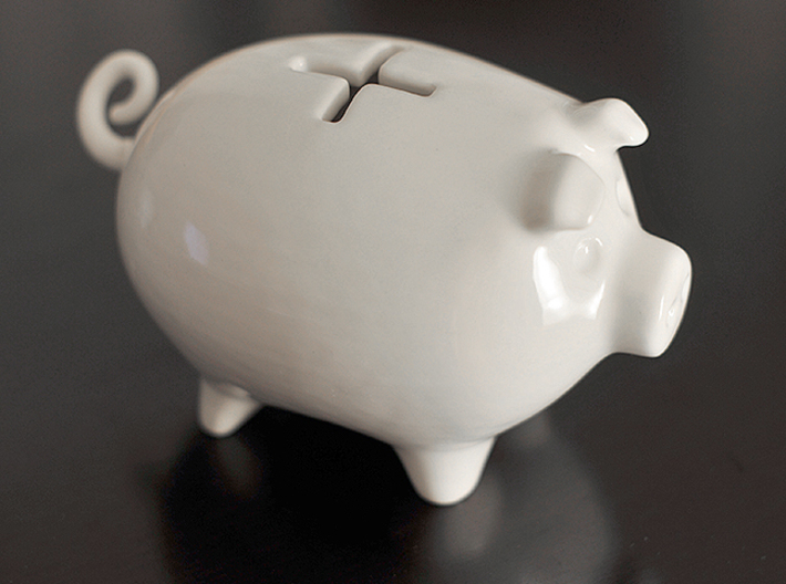 PPB[02] big positive piggy bank 3d printed