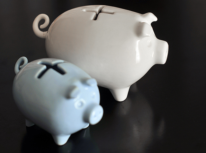 PPB[02] big positive piggy bank 3d printed 